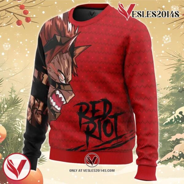 Unbreakable Red Riot My Hero Academia Ugly Christmas Sweater, Unique Christmas Gift For Fans - Vesles2014S 1
