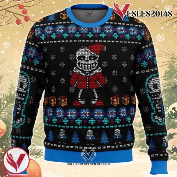 Undertale Sans Ugly Christmas Sweater, Unique Christmas Gift For Fans - Vesles2014S
