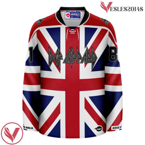 Union Jack Def Leppard Ice Hockey Jersey - Vesles2014S 2