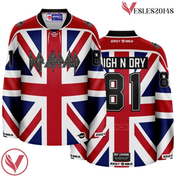 Union Jack Def Leppard Ice Hockey Jersey - Vesles2014S