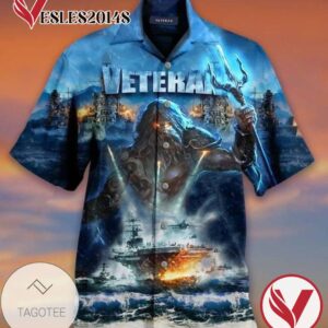 United States Army Veteran 1 Hawaiian Graphic Print Short Sleeve Hawaiian Casual Shirt Vesles2014S 1