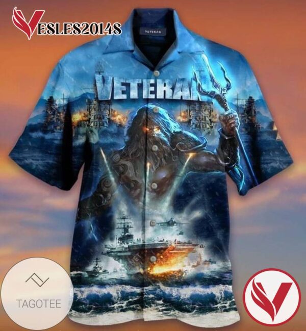 United States Army Veteran 1 Hawaiian Graphic Print Short Sleeve Hawaiian Casual Shirt Vesles2014S