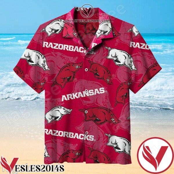 University Of Arkansas Razorbacks Plushlete Red Hawaiian Shirt, Unique Gifts For Friends - Vesles2014S 1