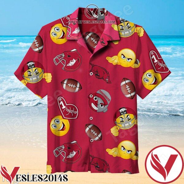 University Of Arkansas Vintage Red Hawaiian Shirt, Unique Gifts For Friends - Vesles2014S 1