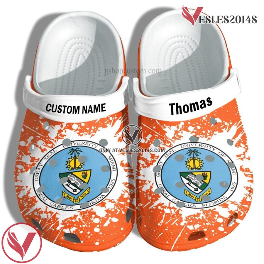 University Of Miami Graduation Gifts Croc Shoes Customize- Admission Gift Shoes, Unique Gift From  Vesles2014S