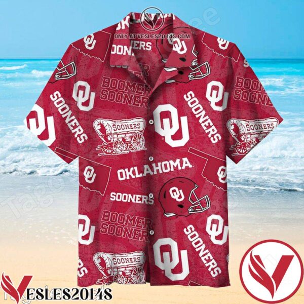 University Of Oklahoma Vintage Boomer Sooner Red Hawaiian Shirt, Unique Gifts For Friends - Vesles2014S 1