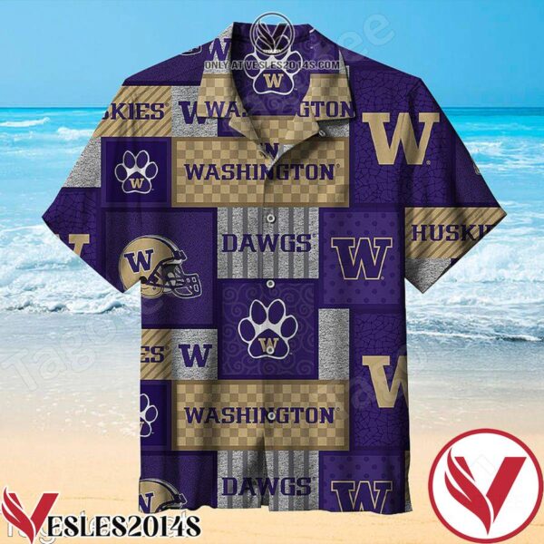 University Of Washington Vintage Dawgs Block Hawaiian Shirt, Unique Gifts For Friends - Vesles2014S 1