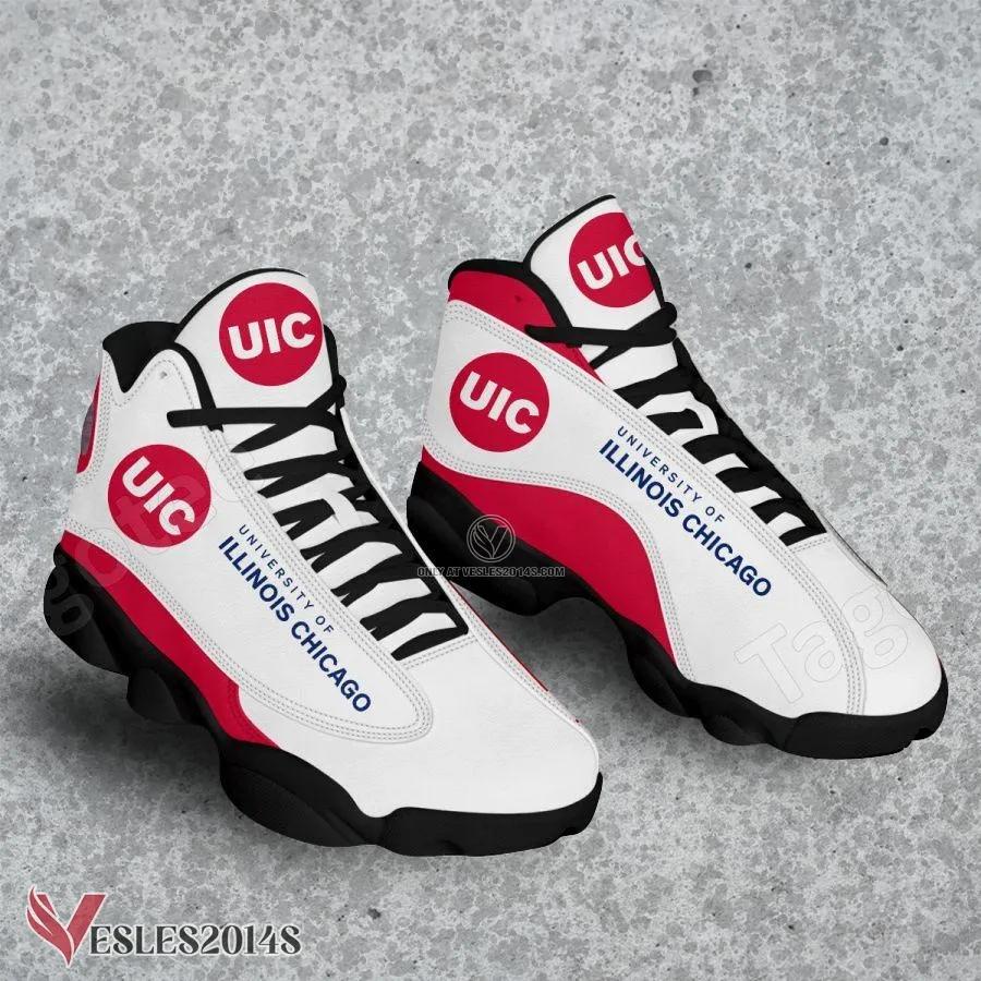 University of Illinois Chicago Air Jordan 13 Shoes, Best Sneaker Gifts For Fans - Vesles2014s