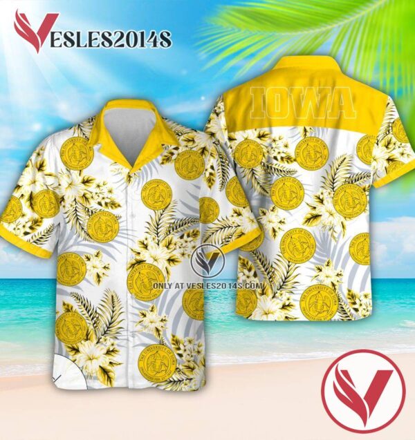 University of Iowa Logo Hawaiian Suit, Perfect Gifts Idea In Holiday - Vesles2014S