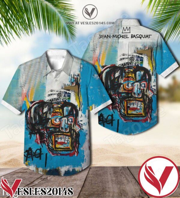 Untitled Painting By Jean-michel Basquiat Hawaiian Shirt, Unique Gifts For Friends - Vesles2014S 1
