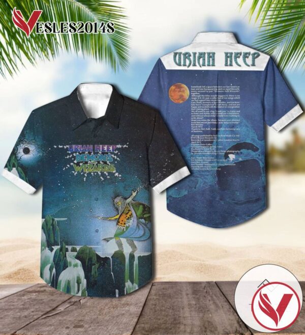 Uriah Heep Demons And Wizards Album Cover Hawaiian Shirt, Best Gift For Music Lovers Vesles2014S