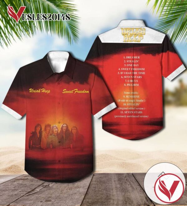 Uriah Heep Sweet Freedom Album Cover Hawaiian Shirt, Best Gift For Music Lovers Vesles2014S