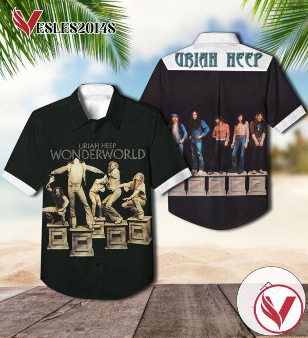 Uriah Heep Wonderworld Album Cover Hawaiian Shirt, Best Gift For Music Lovers Vesles2014S