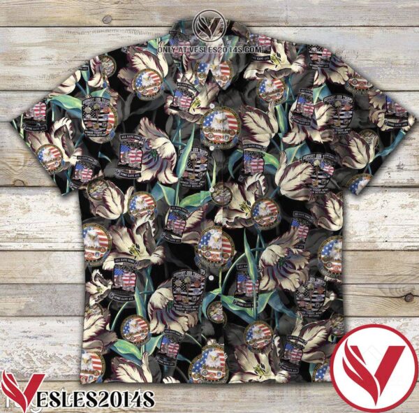 Us American Warriors Logo Flowers Hawaiian Shirt, Unique Gifts For Friends - Vesles2014S 1