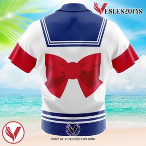 Usagi Tsukino Sailor Moon Hawaiian Button Up Shirt, Perfect Gifts For Anime Lovers - Vesles2014S 1