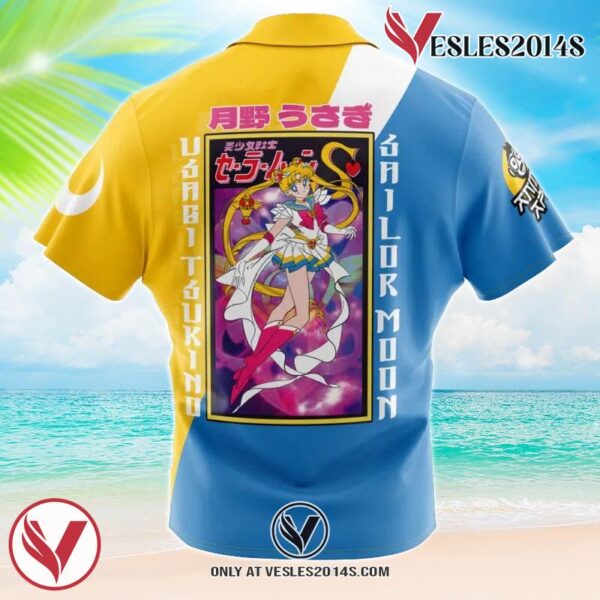 Usagi Tsukino Sailor Moon Hawaiian Button Up Shirt, Perfect Gifts For Anime Lovers - Vesles2014S tOM 1