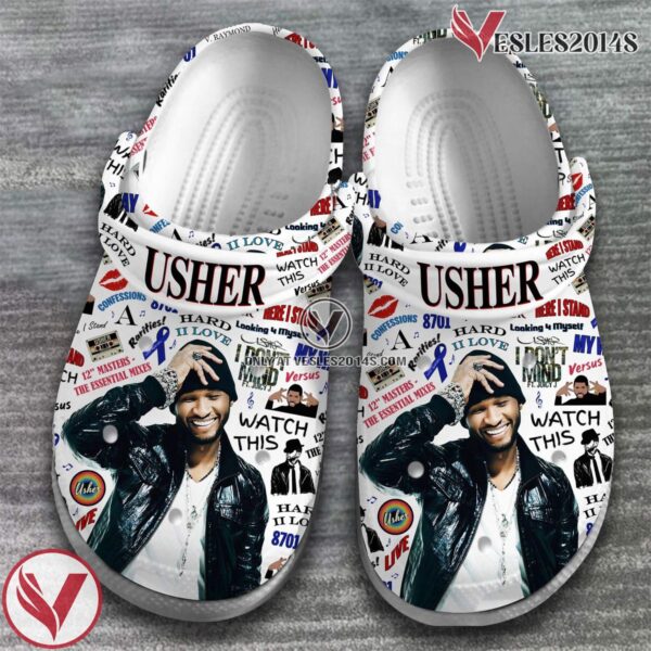 Usher Singer Music Crocs Crocband Clogs Shoes, Unique Gifts For Fans Style 1 - Vesles2014S 2