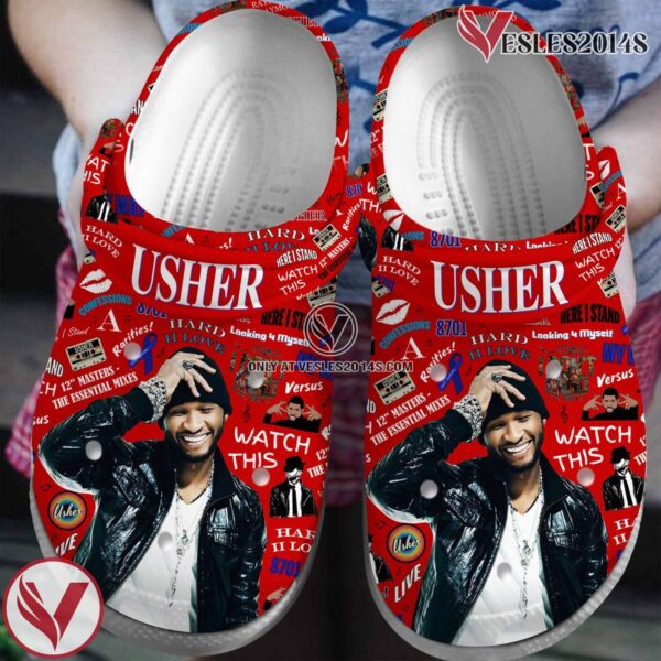Usher Singer Music Crocs Crocband Clogs Shoes, Unique Gifts For Fans Style 2 - Vesles2014S