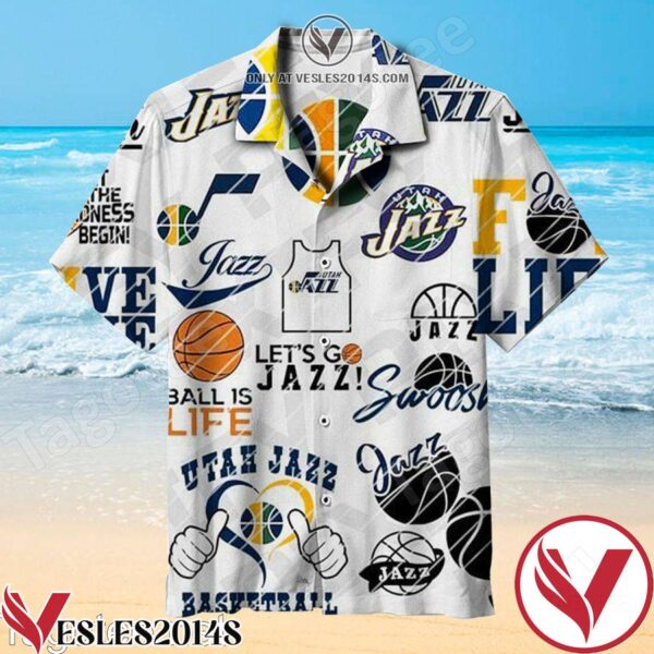 Utah Jazz Basketball Ball Is Life Hawaiian Shirt, Unique Gifts For Friends - Vesles2014S 1
