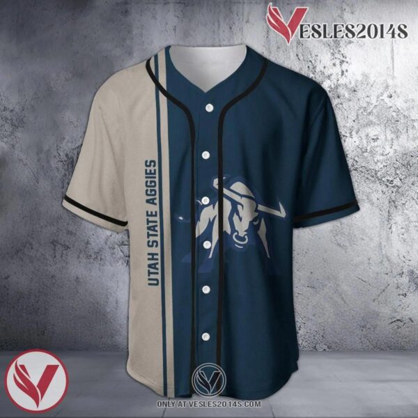 Utah State Aggies Baseball Jersey Half Style NCAA, Unique Gifts For Fans - Vesles2014s