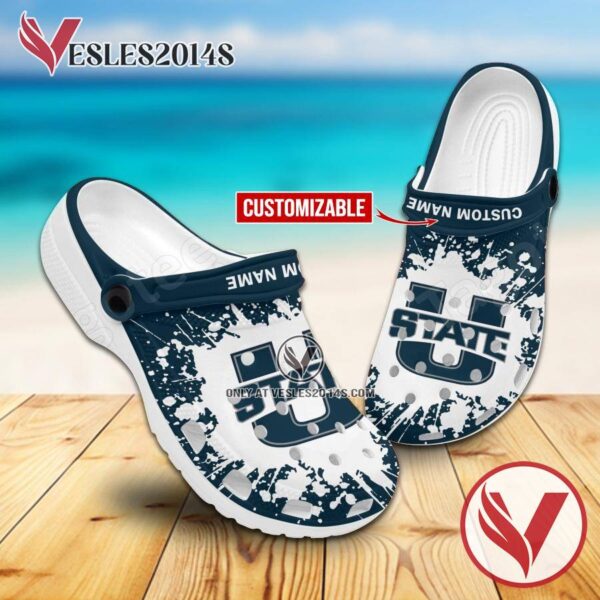 Utah State Logo Custom Crocs Shoes For Men And Women, Unique Clogs Shoes For Fans - Vesles2014S