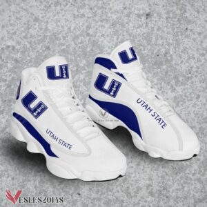 Utah State NCAA Logo Air Jordan 13 Shoes, Best Sneaker Gifts For Fans - Vesles2014s