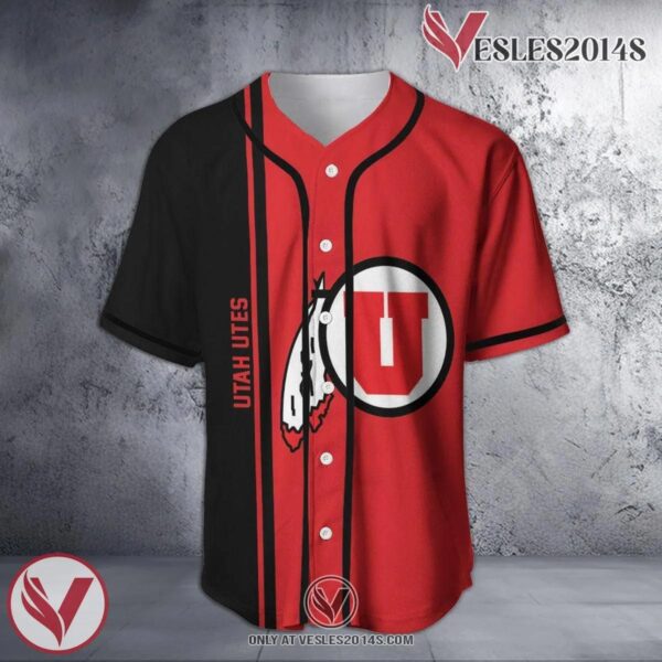 Utah Utes Baseball Jersey Half Style NCAA, Unique Gifts For Fans - Vesles2014s