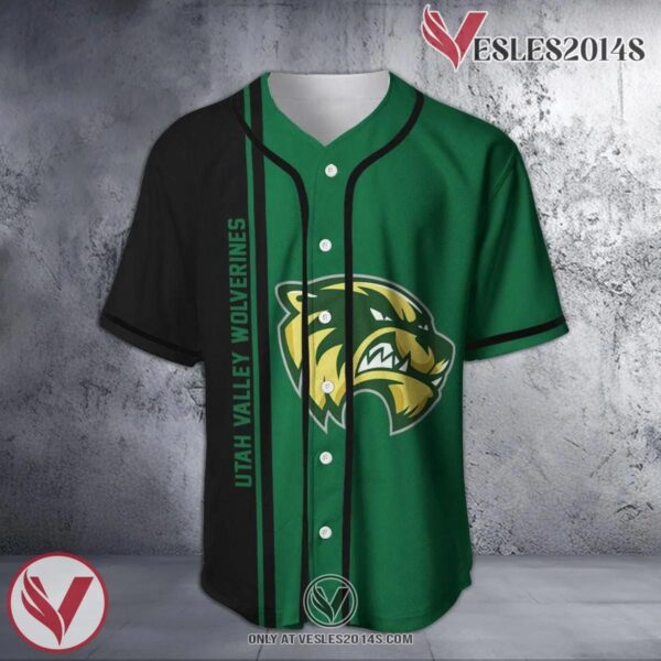Utah Valley Wolverines Baseball Jersey Half Style NCAA, Unique Gifts For Fans - Vesles2014s