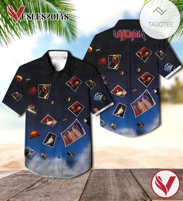Utopia Anthology 1974 1985 Album Cover Hawaiian Shirt, Best Gift For Music Lovers Vesles2014S