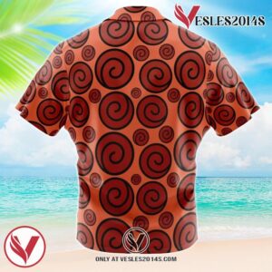 Uzumaki Clan Crest Naruto Shippuden Hawaiian Button Up Shirt, Perfect Gifts For Anime Lovers - Vesles2014S 1