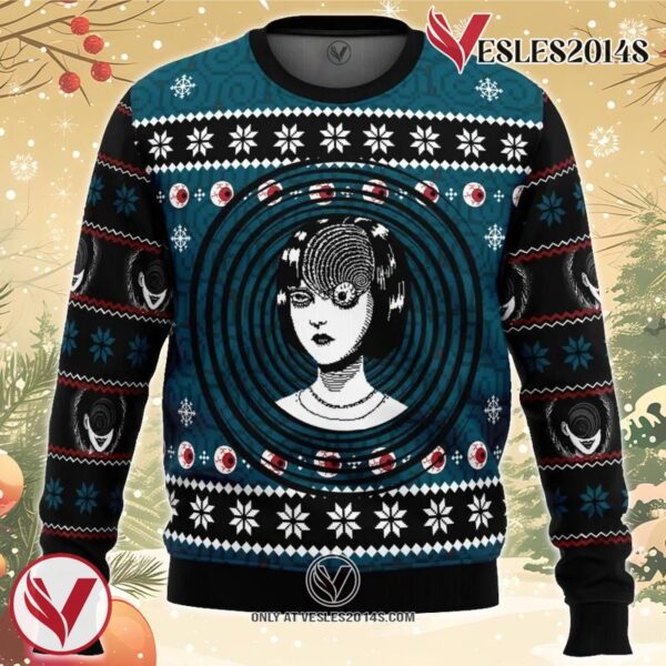 Uzumaki Junji Ito Ugly Christmas Sweater, Unique Christmas Gift For Fans - Vesles2014S