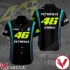 Valentino Rossi VR46 Yamaha Factory MotoGP Racing Black Hawaiian Shirt And Short, Unique Gifts For Friends - Vesles2014S 1