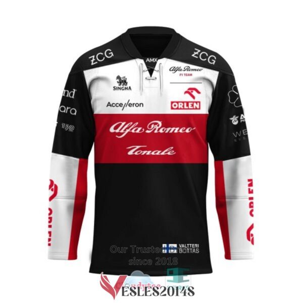 Valtteri Bottas Alfa Romeo F1 Team Tonale Hockey Jersey, Trending Gifts For Fans - Vesles2014s 1