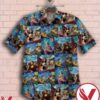Van Gogh Hangout With Mona Lisa Under Starry Night Hawaiian Shirt, Unique Gifts For Friends - Vesles2014S 1