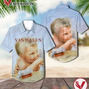 Van Halen 1984 Album Blue Hawaiian Shirt, Best Gift For Music Lovers Vesles2014S