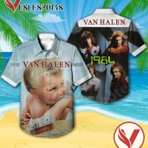 Van Halen 1984 Album Cover Style 2 Hawaiian Shirt, Unique Gifts For Music Lovers - Vesles2014S