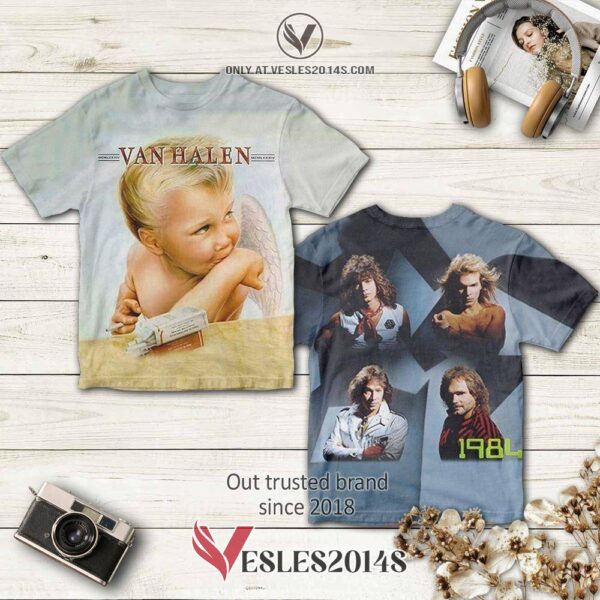 Van Halen 1984 ver Album 3D T-Shirt, Perfect Gifts For Music Lovers - Vesles2014S