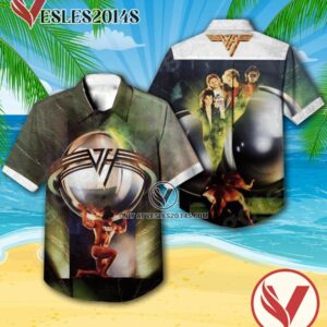 Van Halen 5150 Album Cover Style 2 Hawaiian Shirt, Unique Gifts For Music Lovers - Vesles2014S
