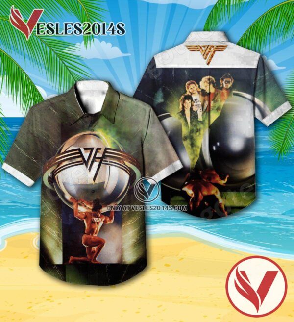 Van Halen 5150 Album Cover Style 2 Hawaiian Shirt, Unique Gifts For Music Lovers - Vesles2014S