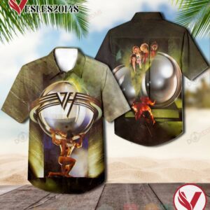 Van Halen 5150 Album Yellow Hawaiian Shirt, Best Gift For Music Lovers Vesles2014S