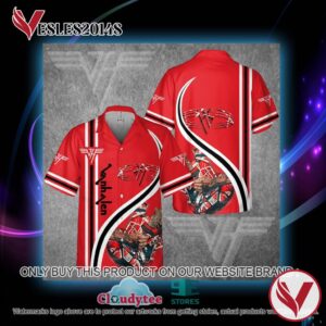 Van Halen Albums Red Hawaiian Shirt, Best Gift For Music Lovers Vesles2014S
