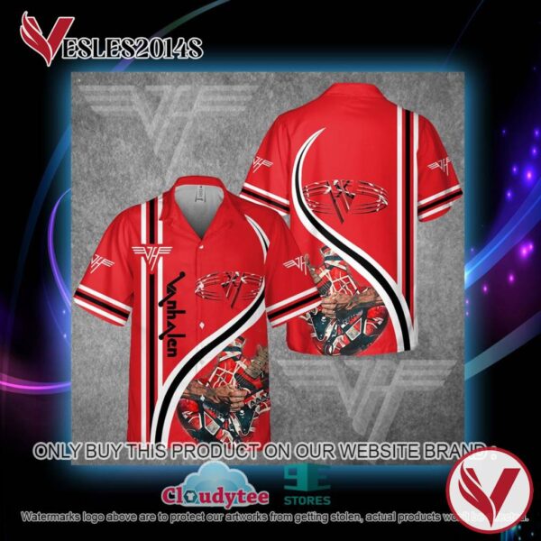Van Halen Albums Red Hawaiian Shirt, Best Gift For Music Lovers Vesles2014S