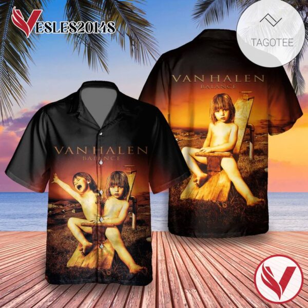 Van Halen Balance Album Cover Hawaiian Shirt, Best Gift For Music Lovers Vesles2014S