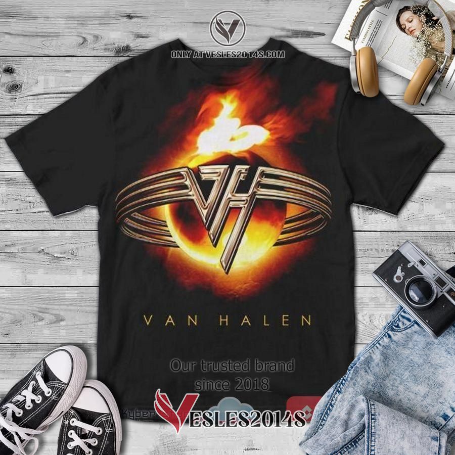 Van Halen T-Shirt Ufficiale – Logo Originale Della Band – Nuovo, Unisex, Collezione 2024 – Taglia XXL