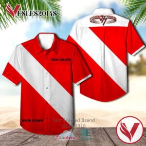 Van Halen Diver down Hawaiian Casual Shirt, Best Gifts For Summer Vesles2014S