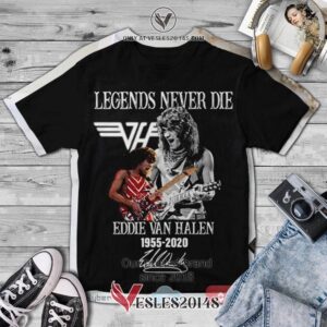 Van Halen Eddie Legend never die Album 3D T-Shirt, Unique Gifts For Music Lovers - Vesles2014S