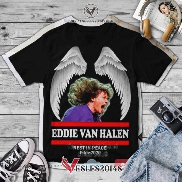 Van Halen Eddie Rest In Peace Album 3D T-Shirt, Unique Gifts For Music Lovers - Vesles2014S