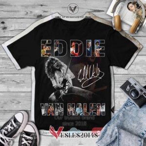 Van Halen Eddie Sign Album 3D T-Shirt, Unique Gifts For Music Lovers - Vesles2014S