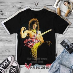 Van Halen Eddie playing guitar Album 3D T-Shirt, Unique Gifts For Music Lovers - Vesles2014S