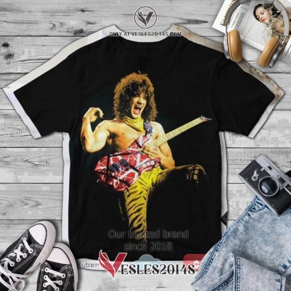 Van Halen Eddie playing guitar Album 3D T-Shirt, Unique Gifts For Music Lovers - Vesles2014S